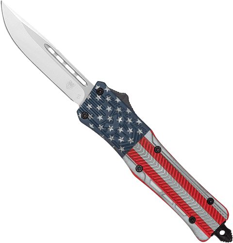 Cobratec Knives MUSACTK1MDNS CTK-1 American Flag Medium 3in OTF Drop Point view 2