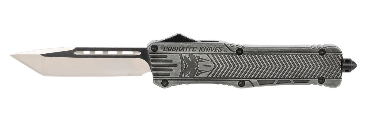 Cobra TEC Knives LSWCTK1LTNS CTK-1 Large 3.75in OTF Tanto Plain D2 Steel Bl