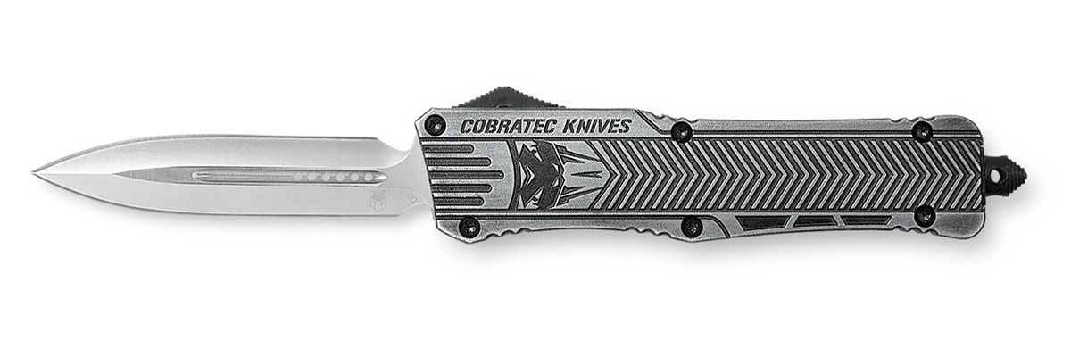 Cobra TEC Knives LSWCTK1LFAGNS CTK-1 Large 3.75in OTF Dagger Plain D2 Steel