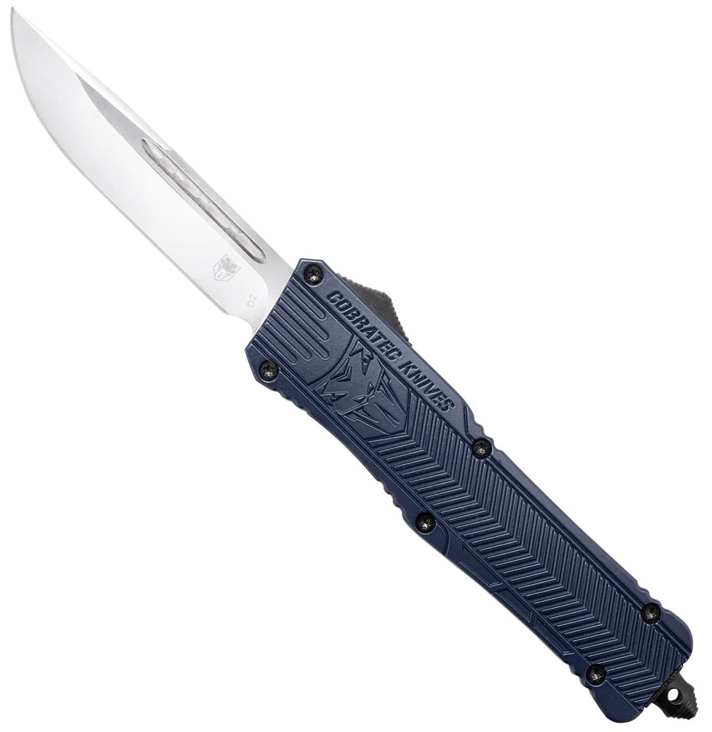 Cobra TEC Knives LNYCCTK1LDNS CTK-1 Large 3.75in OTF Drop Point Plain D2 St