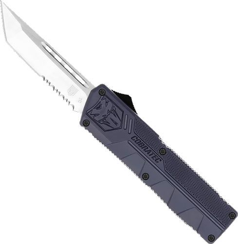 Cobratec Knives Lightweight OTF Nypd Blue 3.25in Tanto Serrated
