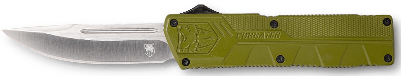 Cobra TEC Knives ODCTLWDNS Lightweight 3.25in OTF Drop Point Plain D2 Steel