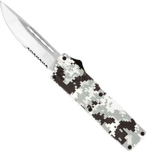 Cobratec Knives Lightweight OTF Winter Digi 3.25in DP Serrated