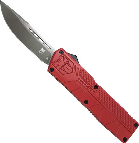 Cobratec Knives Lightweight OTF RED 3.25in Drop Point