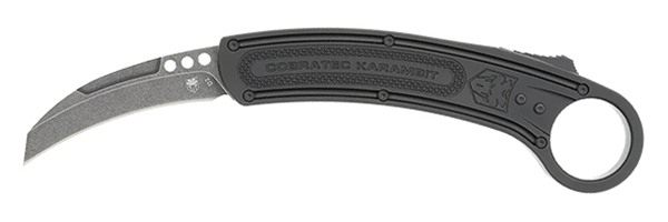 Cobra TEC Knives CTBKRH Karambit 2.75in Folding Plain Stonewashed D2 Steel view 2