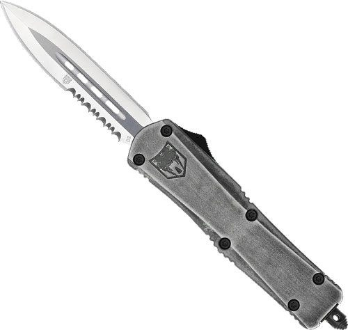 Cobratec Knives Medium FS3 OTF Stone Wash 3in D2 Dagger 1 Side Srrtd
