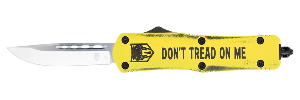 CobraTec Knives MDTOMFS3DNS FS-3 Don't Tread On Me 3in OTF Drop Point Plain