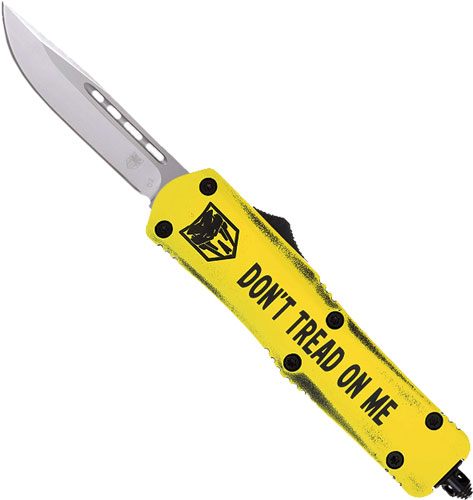 CobraTec Knives MDTOMFS3DNS FS-3 Don't Tread On Me 3in OTF Drop Point Plain view 2