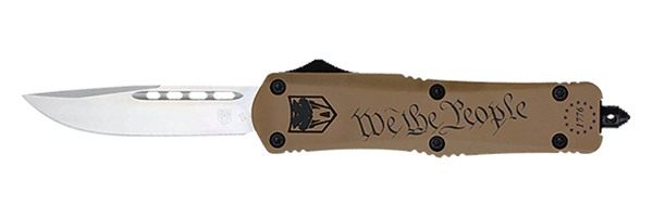 CobraTec Knives MWTPFS3DNS FS-3 We The People Medium 3in OTF Drop Point Pla view 2