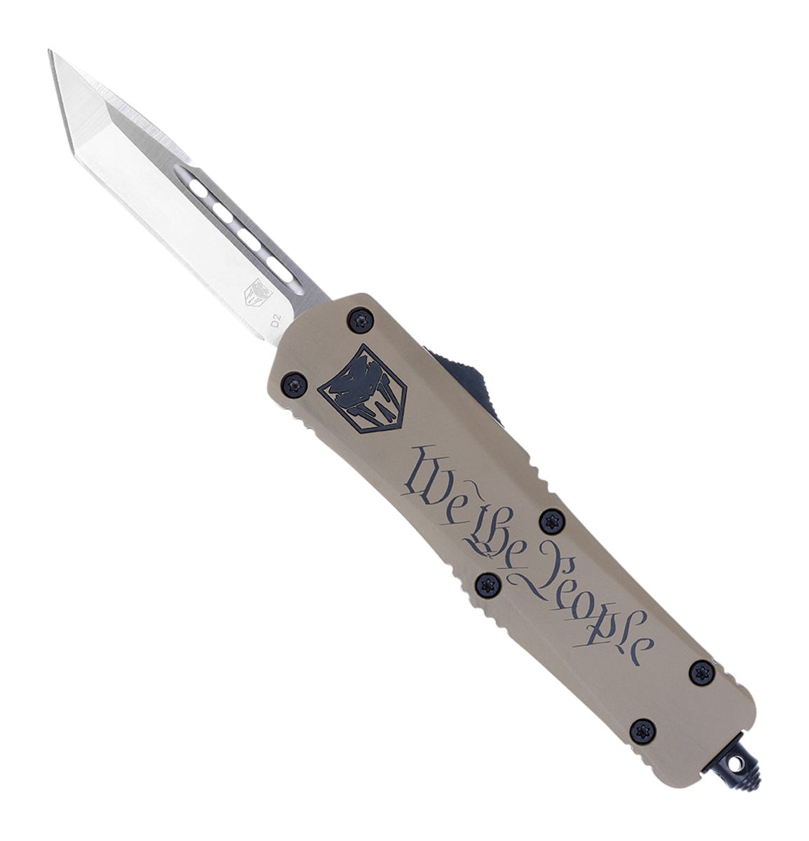 CobraTec Knives MWTPFS3TNS FS-3 We The People Medium 3in OTF Tanto Plain D2