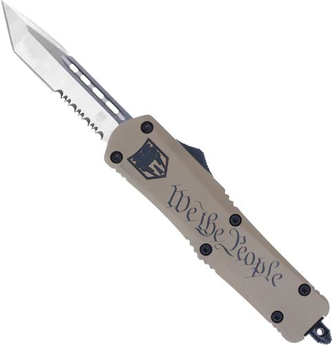 Cobratec Knives Medium FS3 OTF WE THE People 3in Tanto Serrated