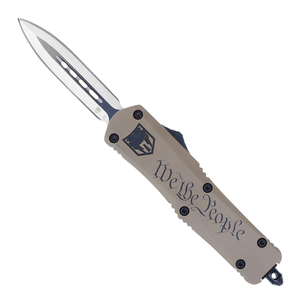 Cobratec Knives MWTPFS3DAGNS We The People Medium 3in OTF Dagger Plain D2 S