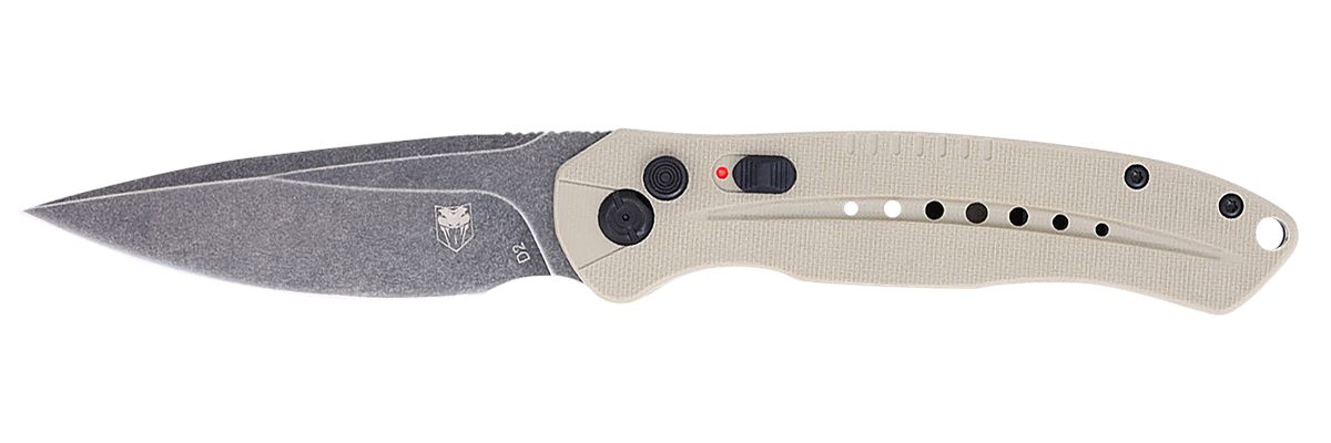 Cobra TEC Knives TANDIABLOAUTO Diablo 3.50in Folding Black Stonewashed D2 S