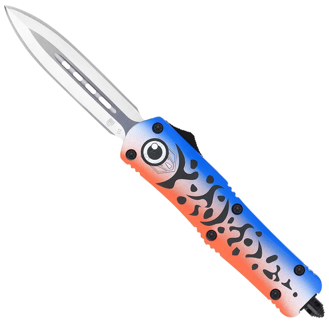 Cobra TEC Knives MFLBLUFS3DAGNS FS-3 Blue Lure Medium 3in OTF Dagger Plain