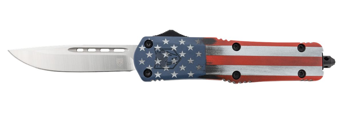 CobraTec Knives MCUSAFS3DNS FS-3 American Flag Medium 3in OTF Drop Point Pl