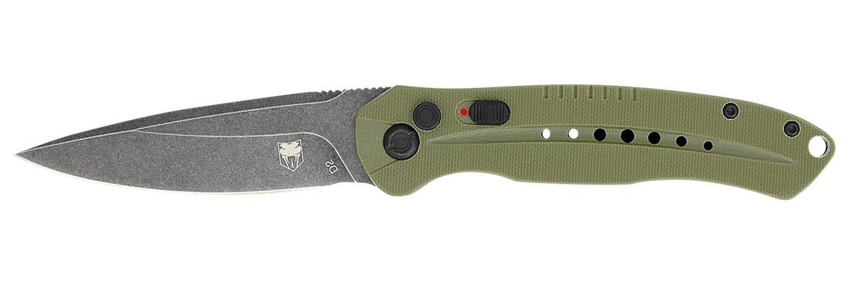Cobra TEC Knives ODGDIABLOAUTO Diablo 3.50in Folding Black Stonewashed D2 S