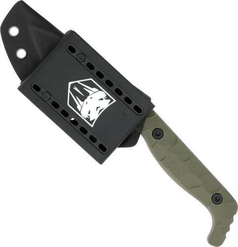 CobraTec Kingpin 4in Fixed BLD OD Green D2 Steel W/KDX Sheath