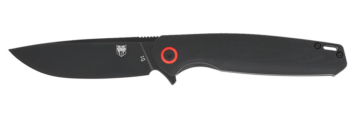 Cobra TEC Knives CTRATHBLK Rath EDC 3.50in Folding Plain Black D2 Steel Bla