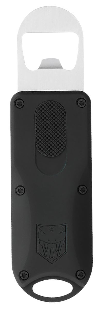 Cobra TEC Knives CTOTFBOBLK Bottle Opener Black Aluminum/Stainless Steel