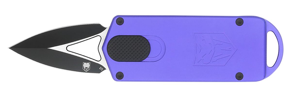 Cobra TEC Knives CTASPPUR ASP 1.94in OTF Dagger Plain D2 Steel Blade, 3.31i
