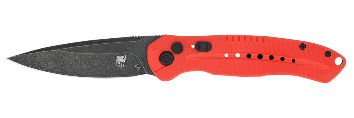Cobra TEC Knives REDDIABLOAUTO Diablo 3.50in Folding Black Stonewashed D2 S