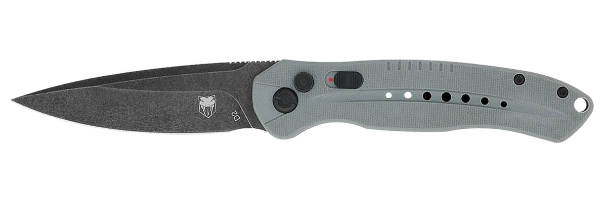CobraTec Knives GRYDIABLOAUTO Diablo 3.50in Folding Black Stonewashed D2 St