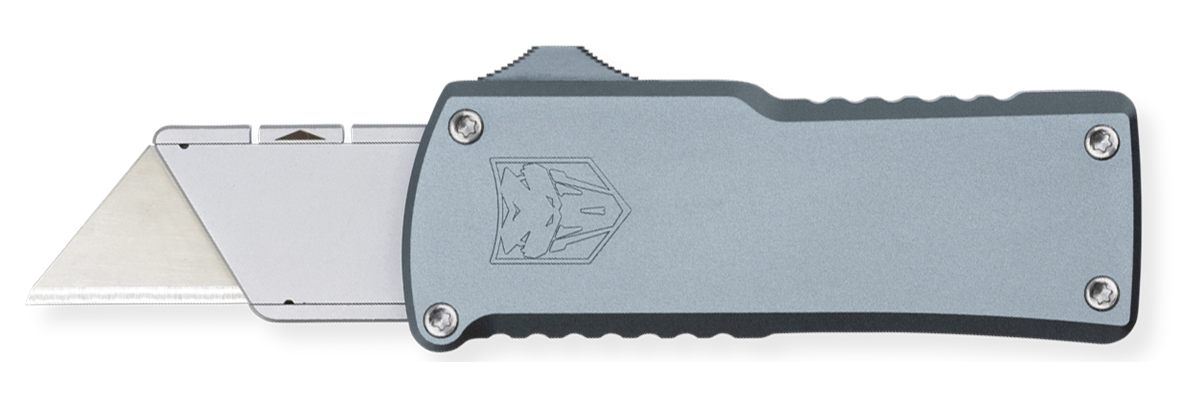 Cobra TEC Knives Utility OTF 3.38in Gray Aluminum Handle