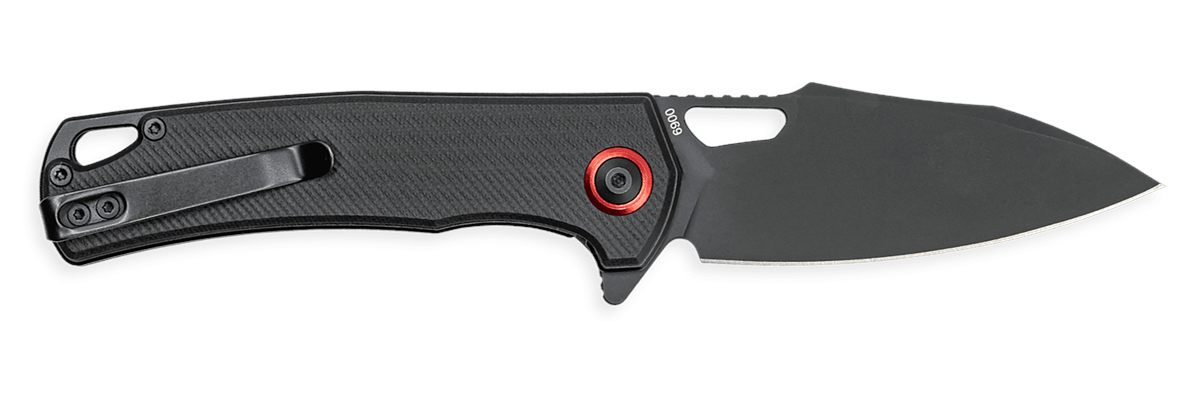 Cobra TEC Knives Ctwolverinegrn Wolverine 3.13in OTF Drop Point Plain Black