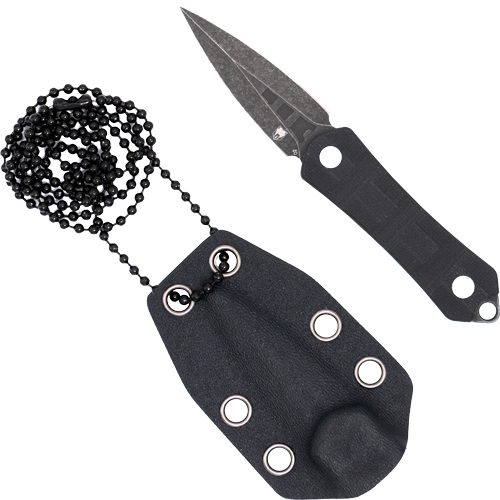Cobratec Knives Guardian Neck Knife 1.99in D2 Stonewash Dagger W/SH