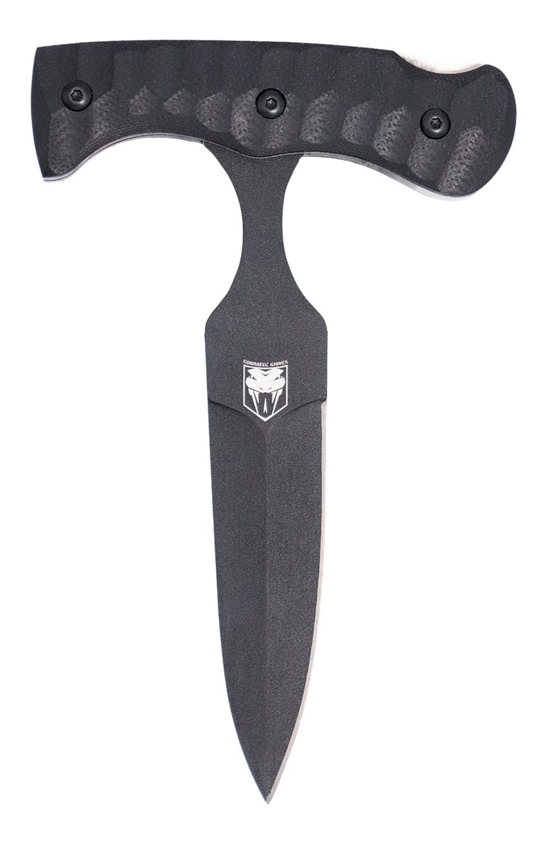 Cobra TEC Knives FG10PD Folding Push Dagger 2.88in Plain Black D2 Steel Bla