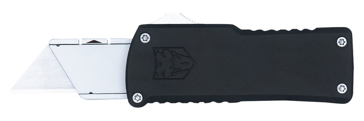 Cobra TEC Knives CTOTFUTBLK Utility OTF Plain Aluminum Blade, 3.38in Black
