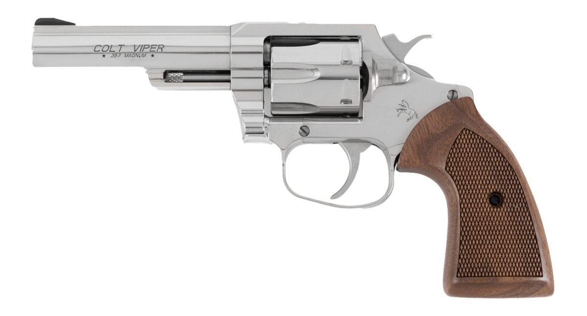 Colt Clt Viper 357mag 4.25 SS Half Lug Walnut