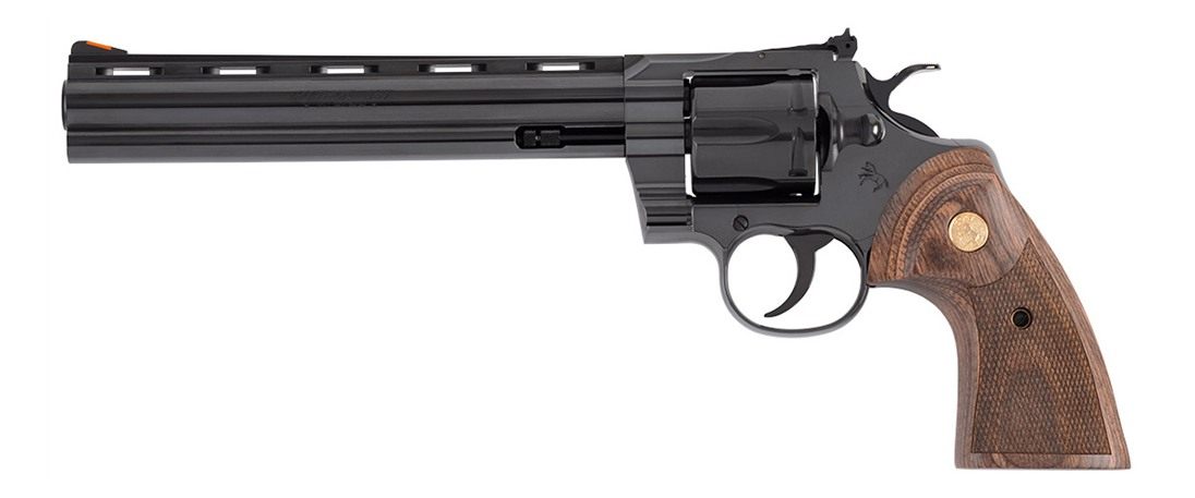 Colt Clt Python 357mag 8 Blued Wood Gold Grip 6R