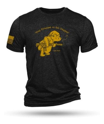 Nine Line Pooh Bear Triblend T-Shirt Black 2XL