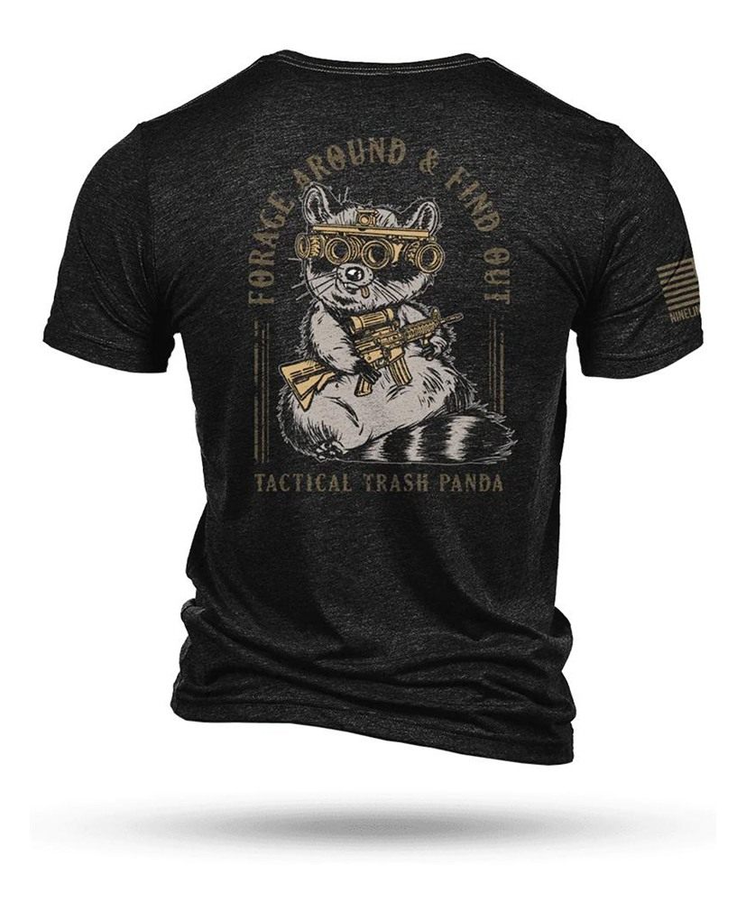 Nine Line Apparel Tactical Trash Panda Tri-Blend T-Shirt Black S