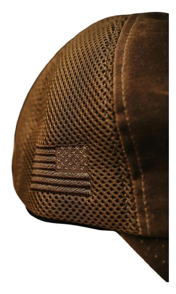 Nine Line Apparel Tan American Made Mesh Back Hat with Dropline view 2