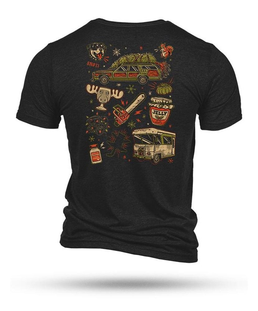 Nine Line Apparel Lotta Sap X-Mas Vacay Short Sleeve Shirt Charcoal Black 2