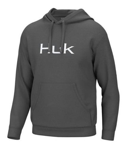 Marolina HUK Up Logo Long Sleeve Hoodie Volcanic Ash 2XL