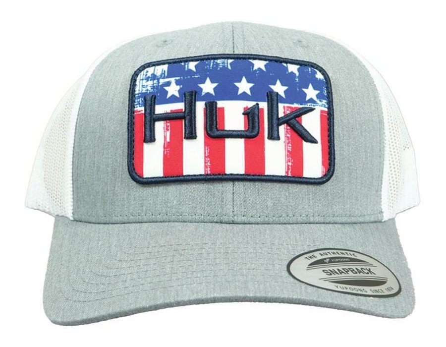 Marolina HUK Salute Trucker Hat Heather Grey