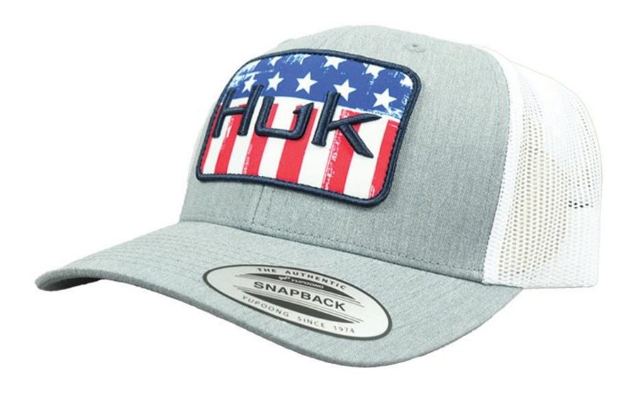 Marolina HUK Salute Trucker Hat Heather Grey view 2