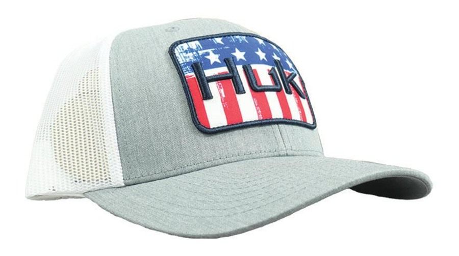 Marolina HUK Salute Trucker Hat Heather Grey view 4
