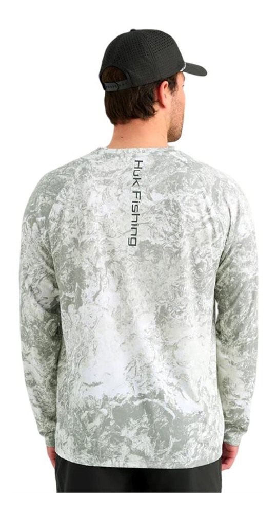Marolina HUK Mossy Oak Pursuit Performance Long Sleeve Crew Shirt Seagrass view 5