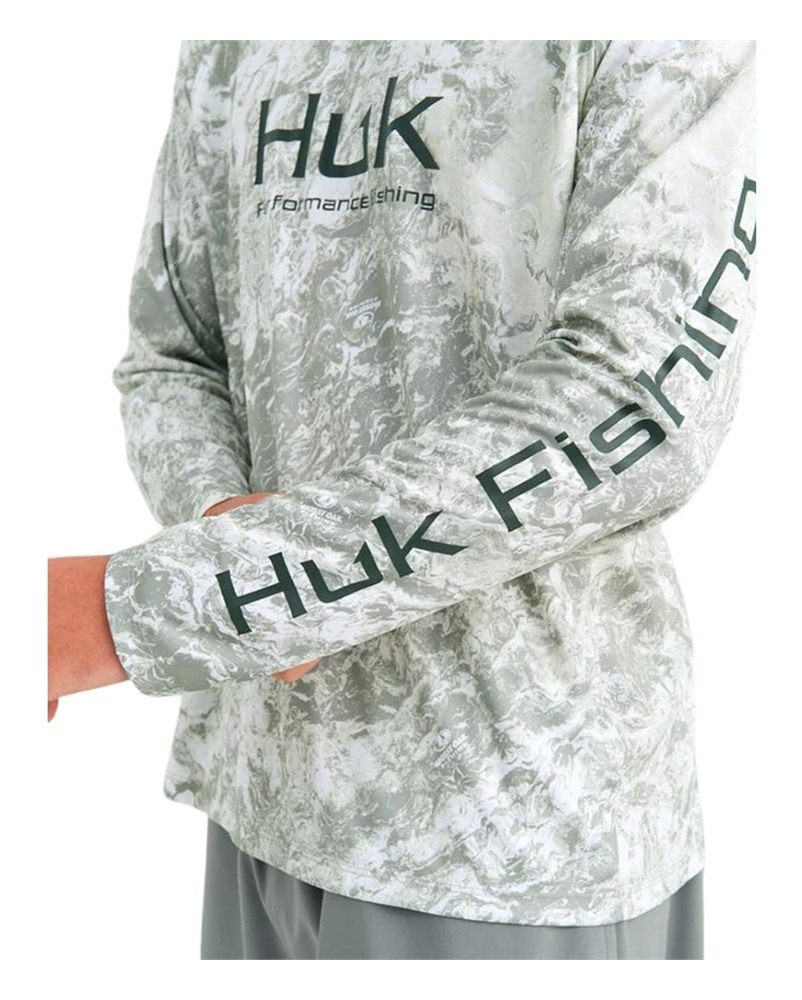 Marolina HUK Mossy Oak Pursuit Performance Hoodie Seagrass L