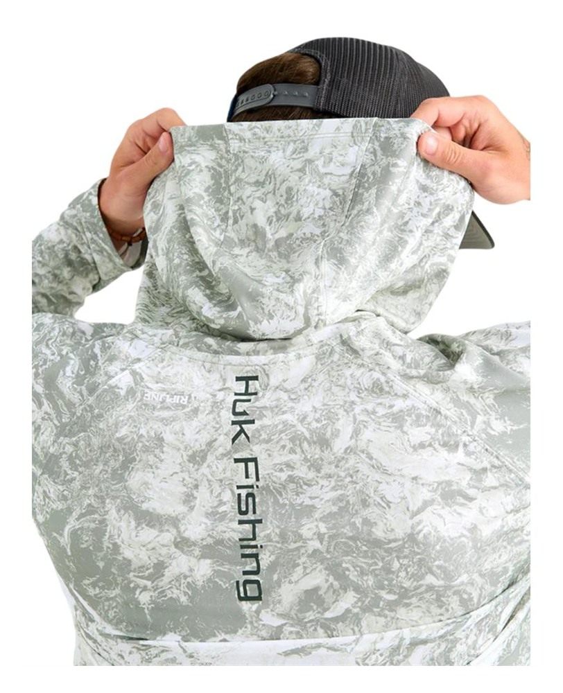 Marolina HUK Mossy Oak Pursuit Performance Hoodie Seagrass XL view 3