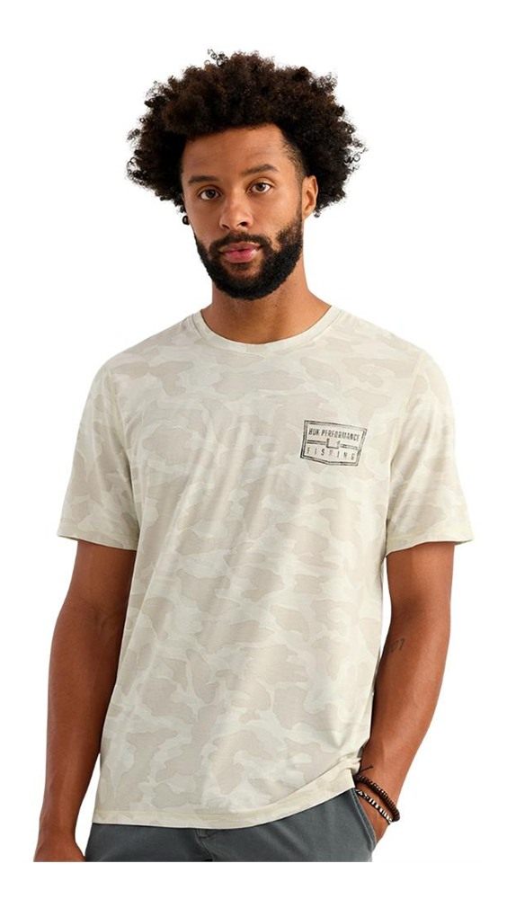 Marolina HUK Drift Performance Short Sleeve Shirt Silver Birch Camo XL