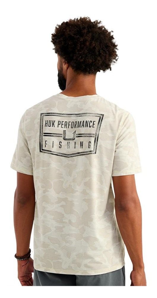 Marolina HUK Drift Performance Short Sleeve Shirt Silver Birch Camo XL view 3