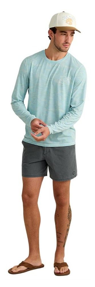 Marolina HUK Drift Performance Long Sleeve Shirt Heron Blue L view 4