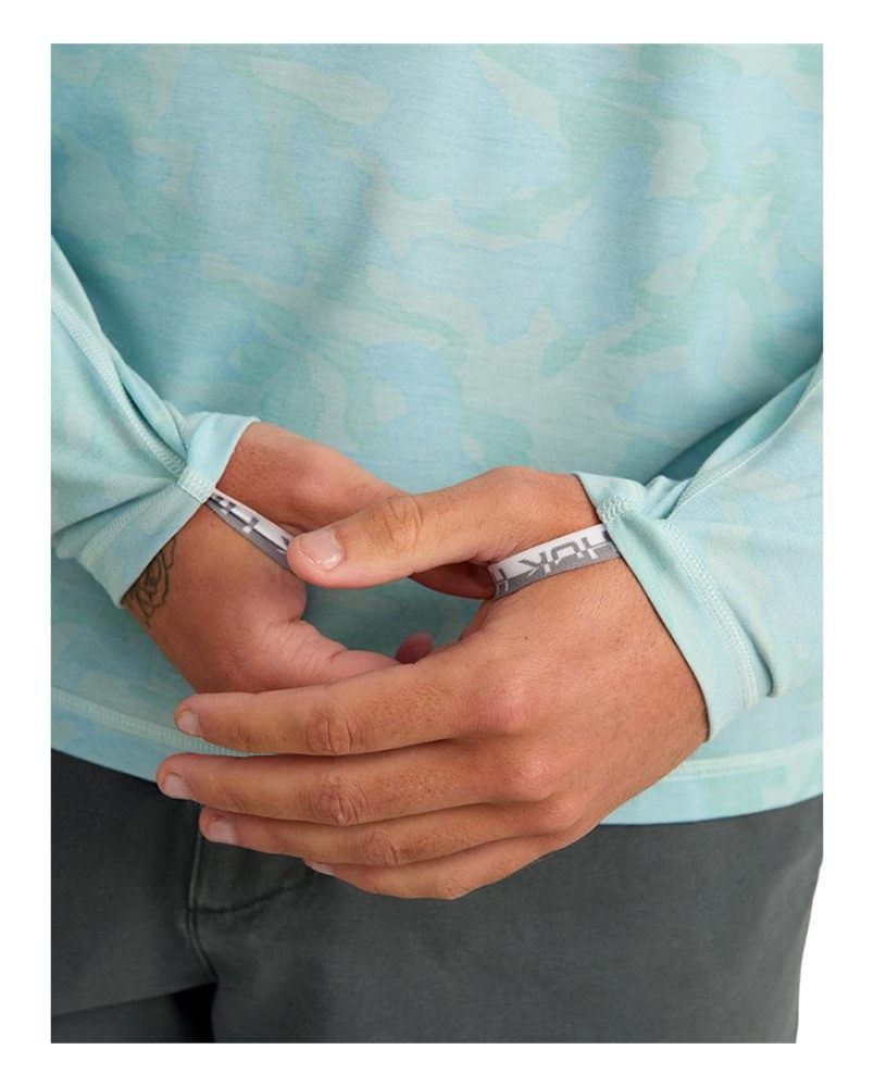 Marolina HUK Drift Performance Long Sleeve Shirt Heron Blue XL