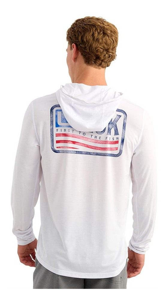 Marolina HUK Drift Long Sleeve Hoodie White L view 4