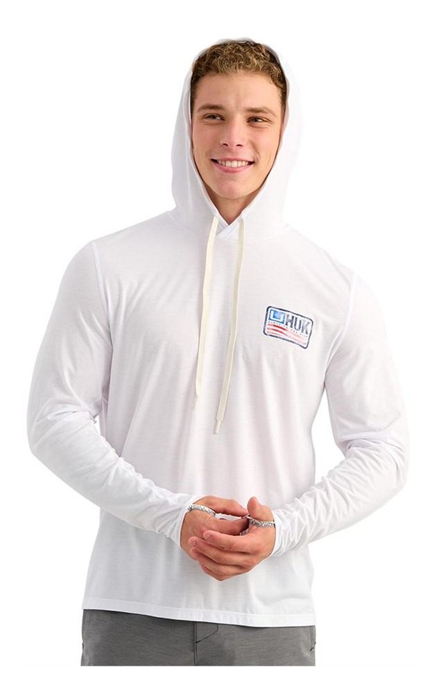 Marolina HUK Drift Long Sleeve Hoodie White XL view 2